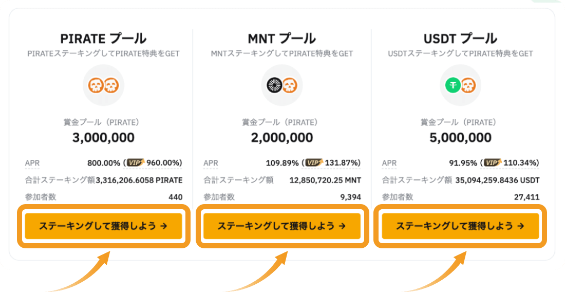 ローンチプールの参加