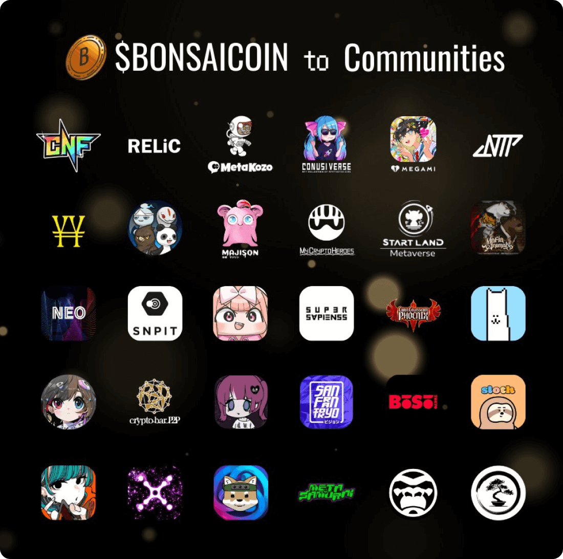 BONSAICOINに賛同するWeb3.0プロジェクト