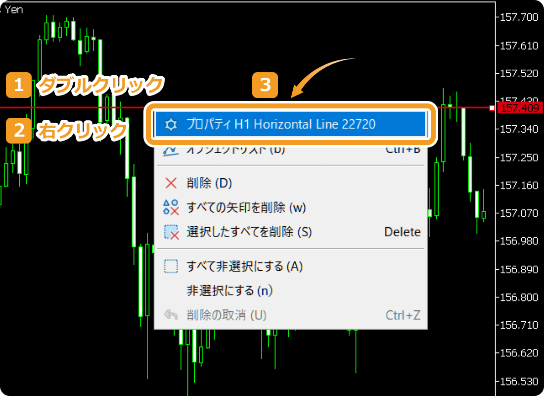 オブジェクトの設定変更