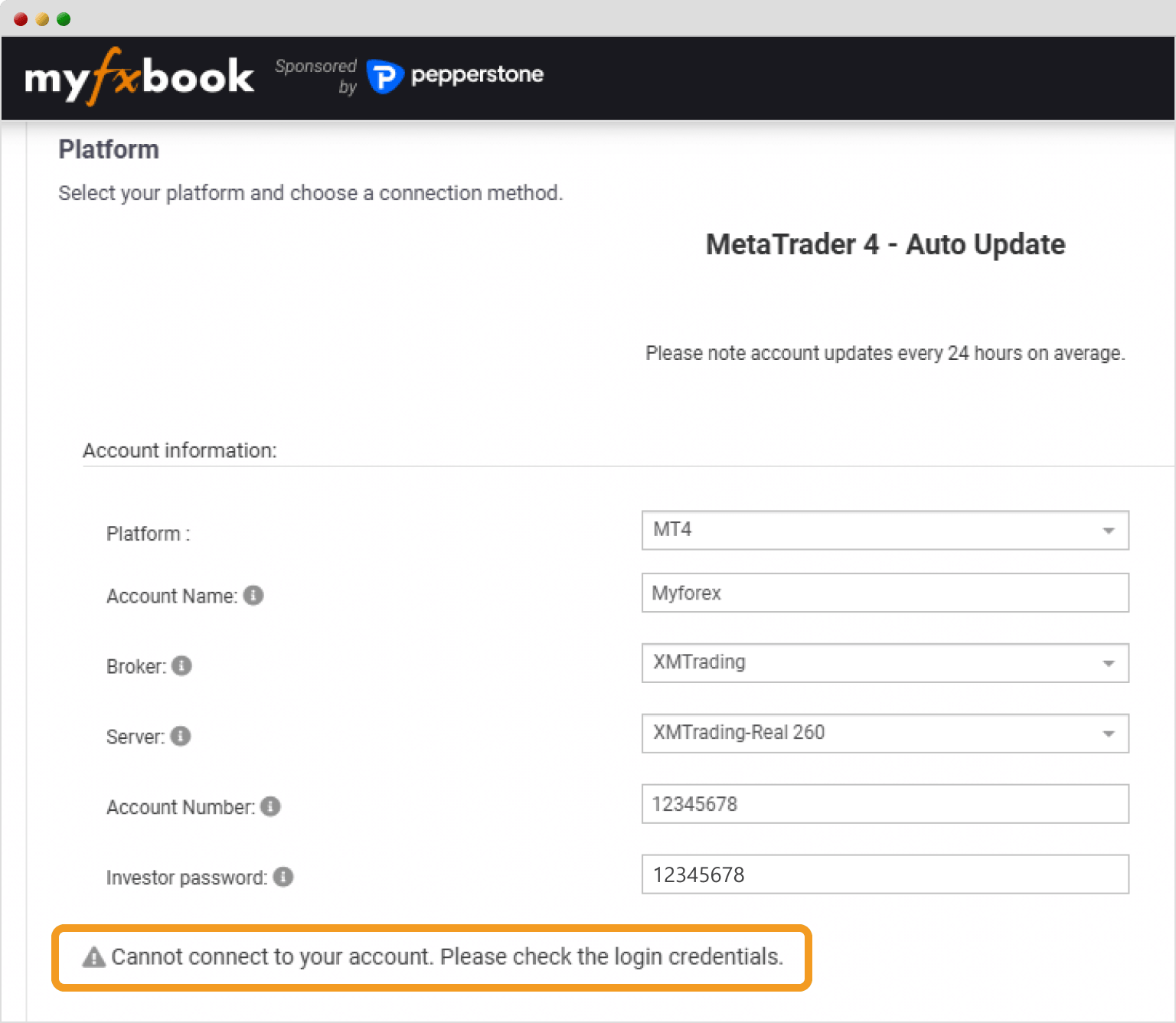 Myfxbookとの連携手順・4