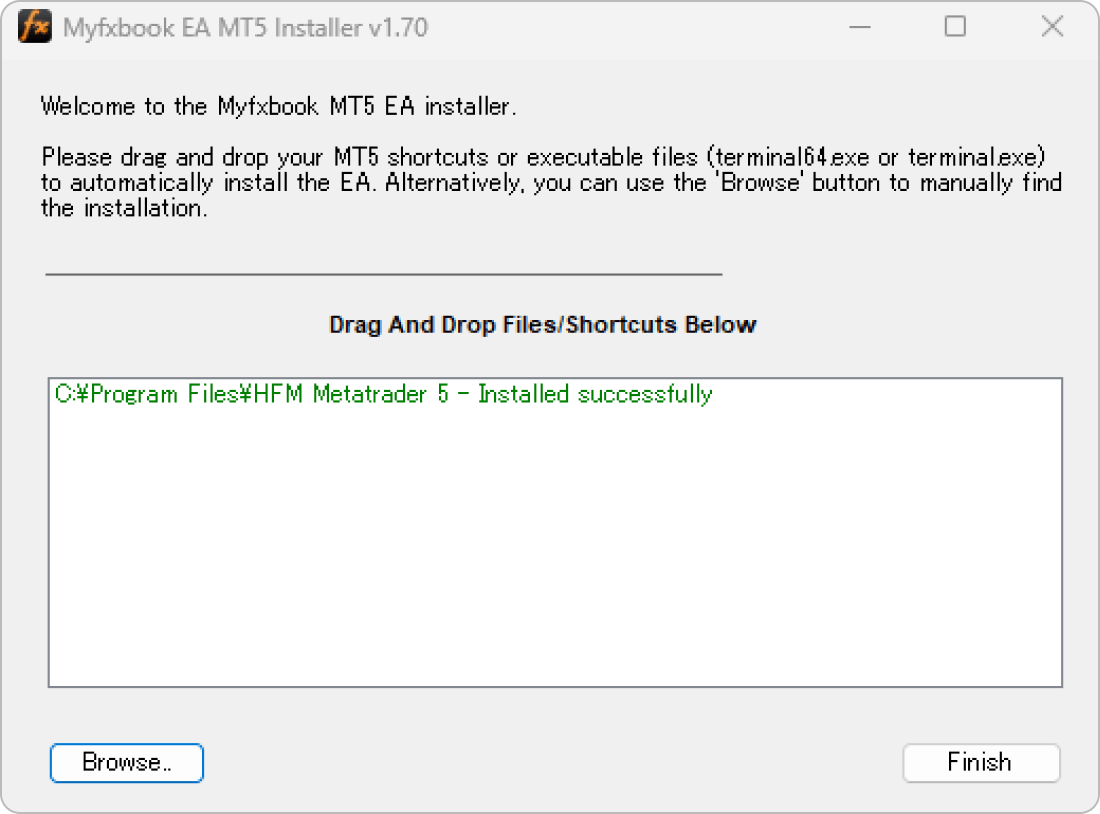 Myfxbookとの連携（MT5専用）