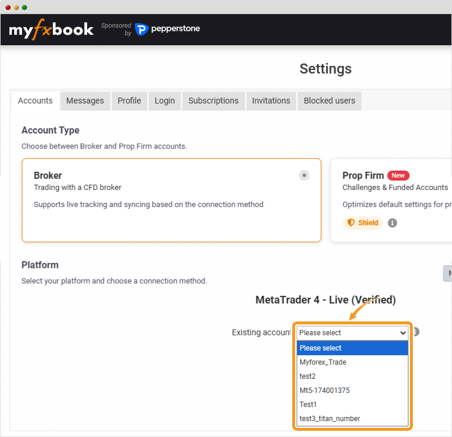 Myfxbookとの連携手順・11