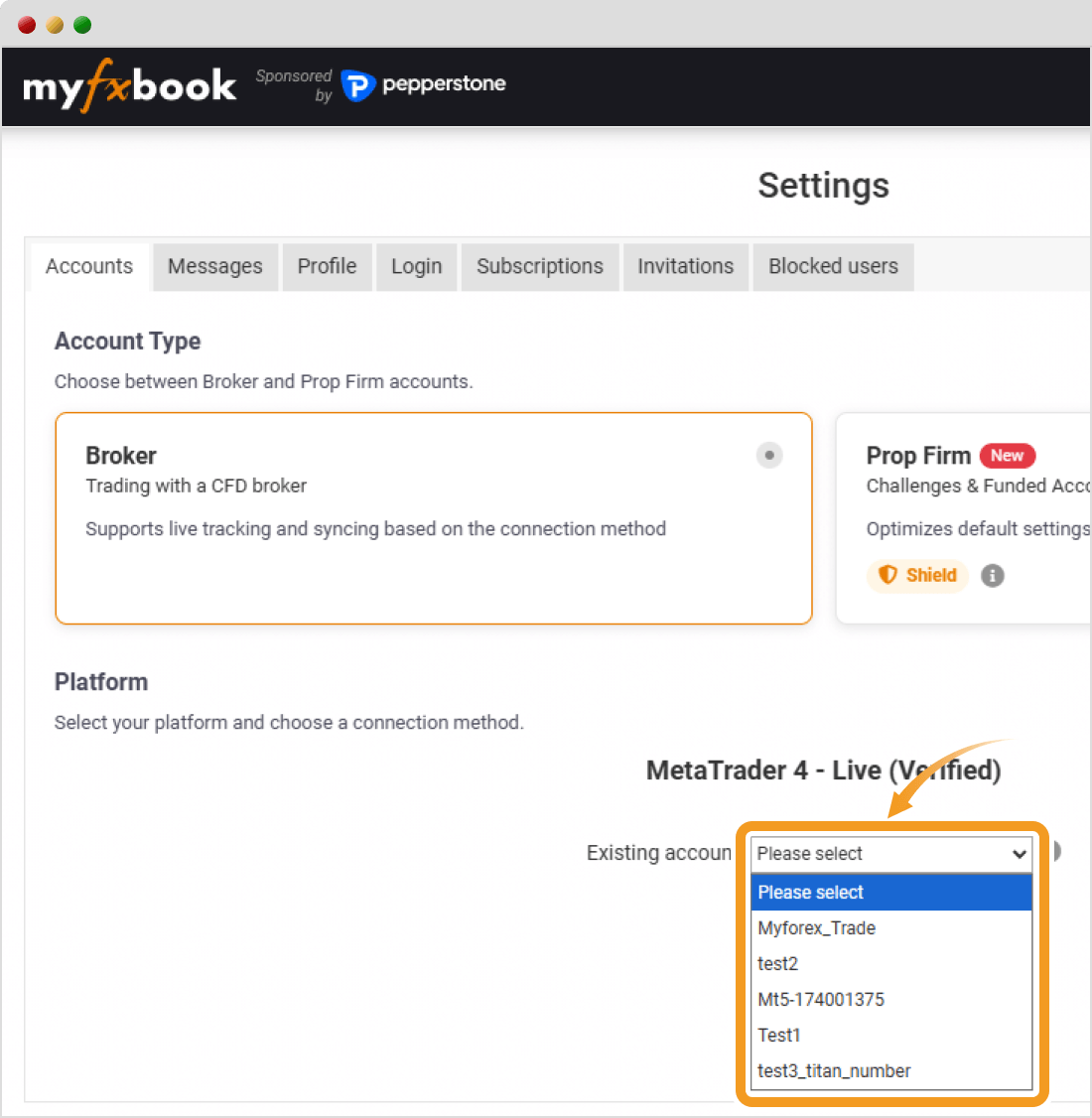 Myfxbookとの連携手順・11