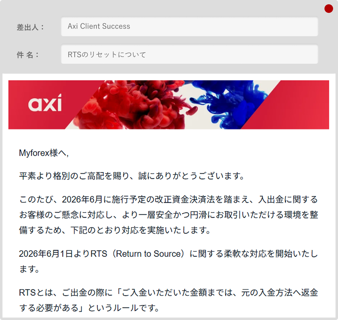 Axiのメール